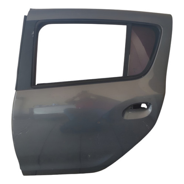 Porta Traseira Esquerda Renault Sandero 2015 A 2018 Traseira Esquerdo Cinza