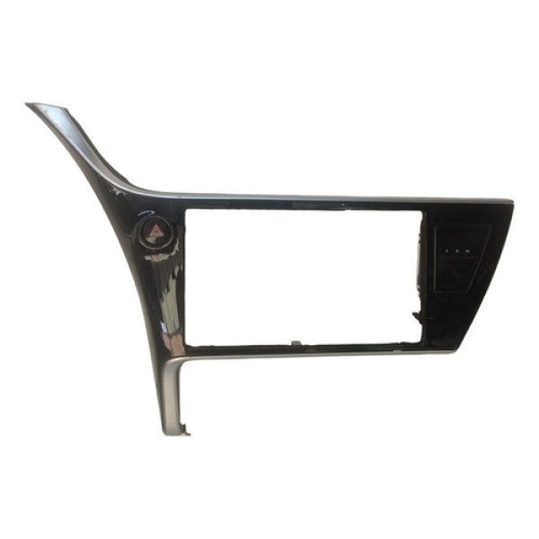 Moldura Painel Botão Alerta Relógio Toyota Corolla 2016 2019 Preto