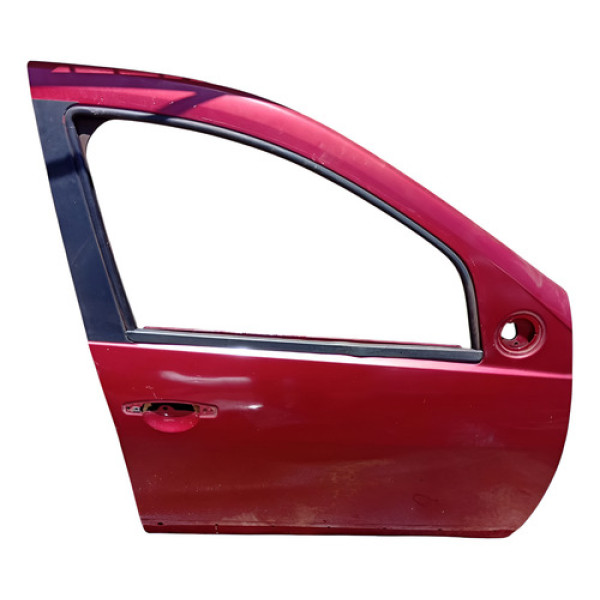 Porta Dianteira Direita Renault Sandero 2008 A 2014 Dianteira Direita Vermelho